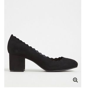 Torrid Black Scalloped Heels